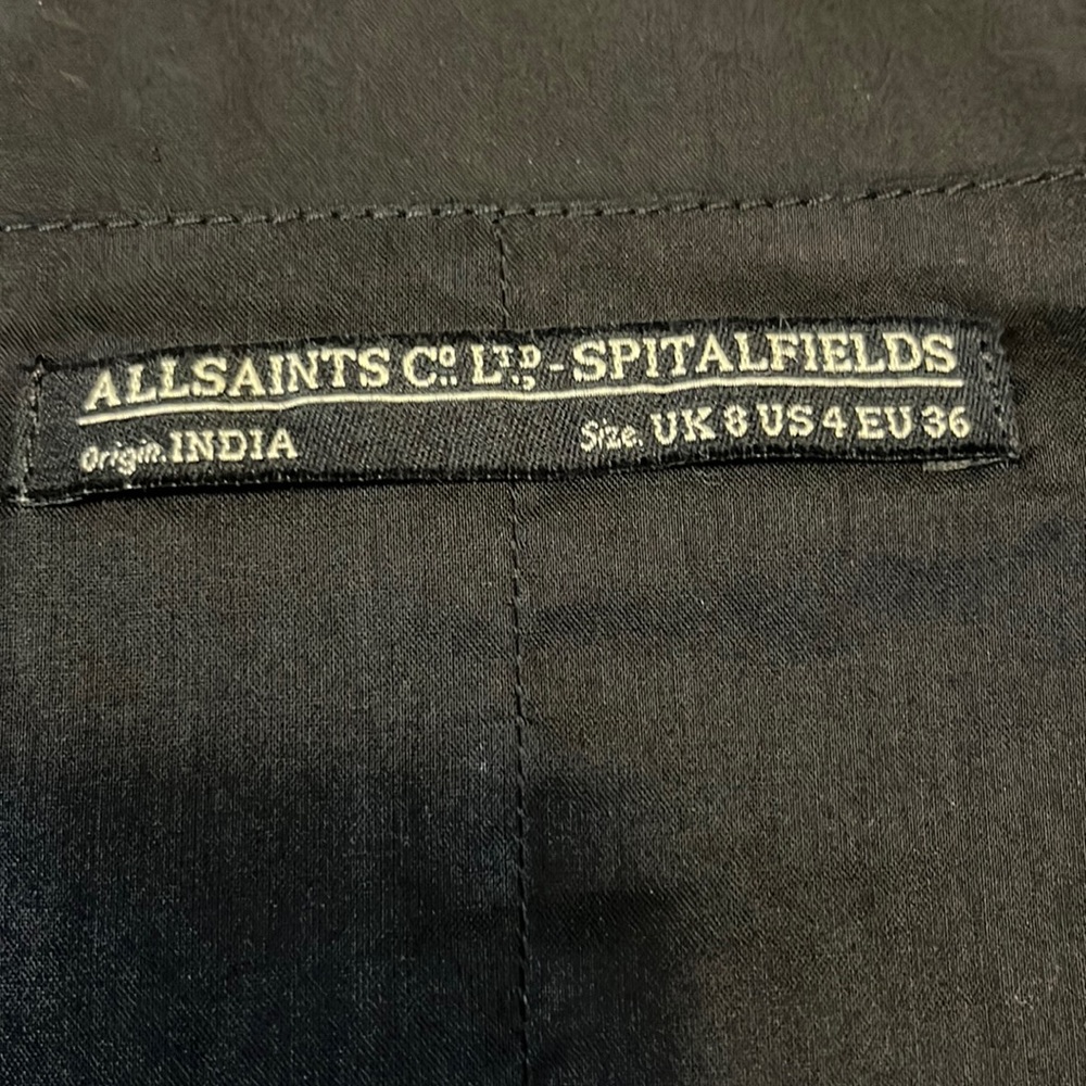 All Saints Spitalfields ‘Caden' Zipper Pleated Midi Dress, size 4 - Picture 13 of 15